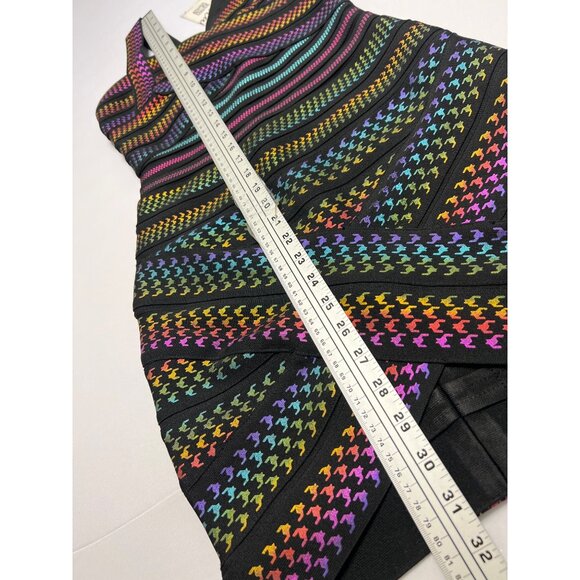 Bella Barnett Bodycon Mini Dress Multicolor Deep V-Back Sleeveless Women Size M - Picture 6 of 12